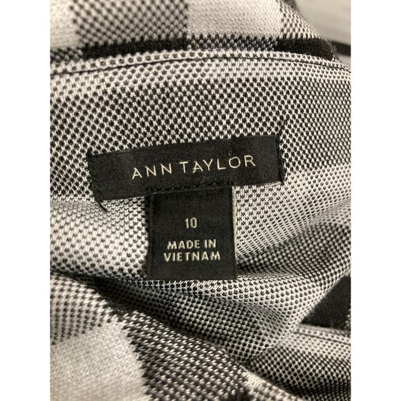 Ann Taylor Black and White Gingham Midi Dress - Picture 5 of 5